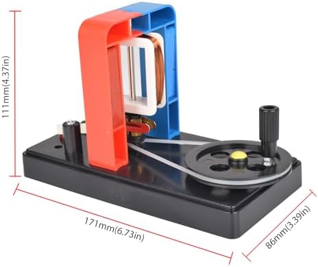 EUDAX School DIY Dynamo Lantern Educational STEM Building,Labs Demonstration Motor Activity Teaching Model Hand Cranked Power Electricity DC Electric Generator Physical Science Experiment Education - Image 2