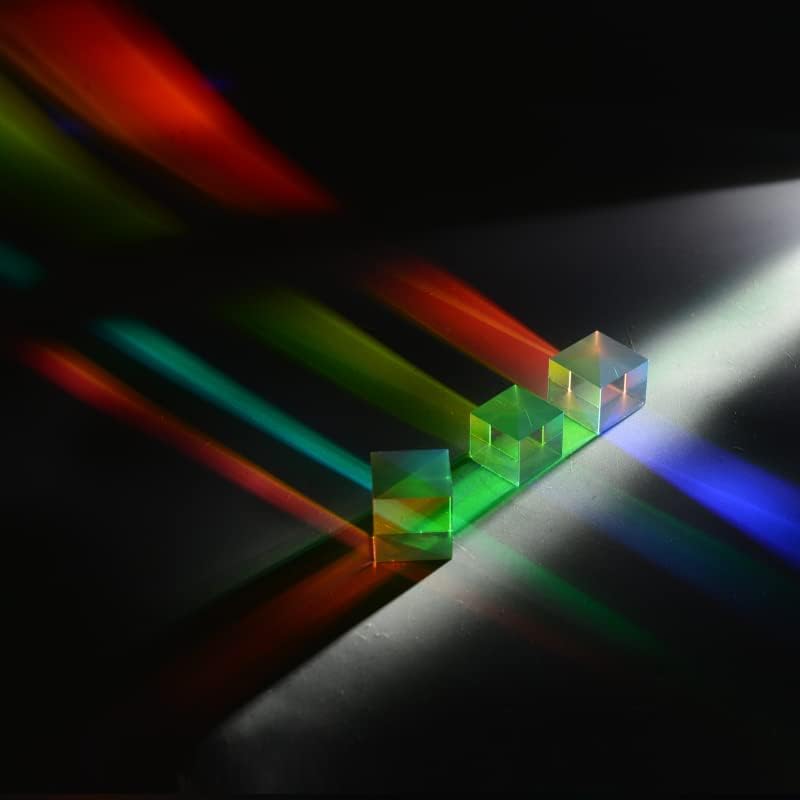 ZTBH Microscope Accessories Kit 10pcs 22X17mm Defective RGB X-Cube Prism Combiner Splitter Cross Dichroic Prism for Teaching Tools/DIY Decoration Microscope Slides - Image 5
