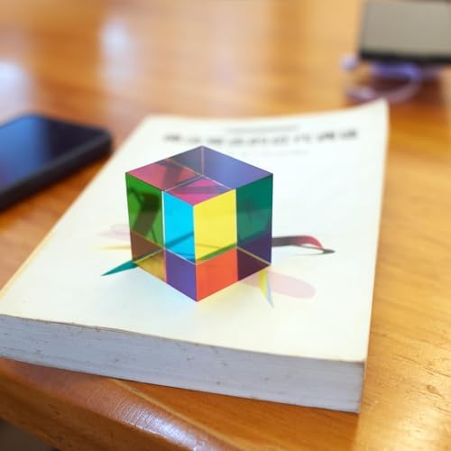 CMY Color Cube, 60mm Acrylic Prism, Physics Toy & Desktop Decor - Image 5