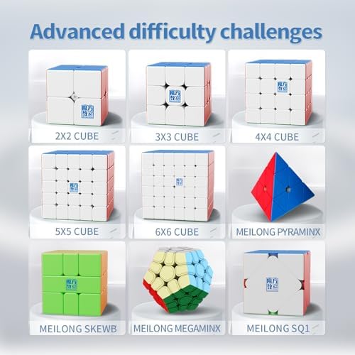 Moyu Meilong 2M 2x2 Magnetic Speed Cube, Adjustable Elasticity Magnetic Cube with Stickerless Shape Moves Quickly and Smoothly, Brain Teasers for Kids & Puzzle Boxes Classic Game - Image 4