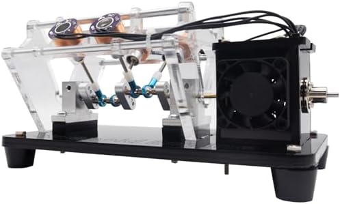 V4Cylinder Solenoid Electromagnetic Engine, DIY Integration Multi-Level Coil Kit, for Science Physics Teaching Experiment Tool College Education Model, High-Tech Toys,Integrated Boost Circuit (4Coil) - Image 5