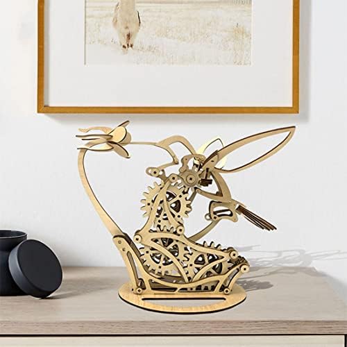 3D Wooden Mechanical Hummingbirds Model Kits for Adults, DIY Creative Handcrafted Wooden Bird Assembly Kit, Perfect Present for Friends, 200+Pieces - Image 4