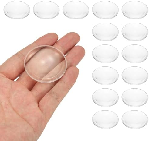 PATIKIL 15 Pack Biconvex Lens, 42mm Dia. 42mm Focal Length Aspheric Optical Lenses Magnifier Paperweight Acrylic Double Convex for DIY Office Desk Home Science Experiment Telescope by PATIKIL