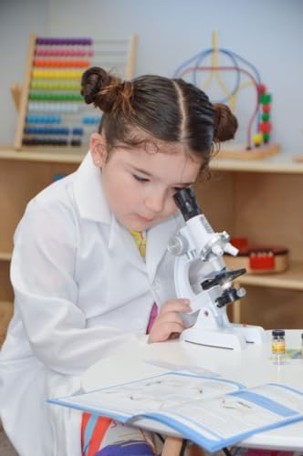 Uarzt Kids Beginner Microscope Science Kit with 100X-1200X, 13 Prepared Slides & DIY Blank Slides, 18MM HD Len, LED Light Adjustable and ABS Box, Microscope for Kids 5-7 8-12 - Image 6