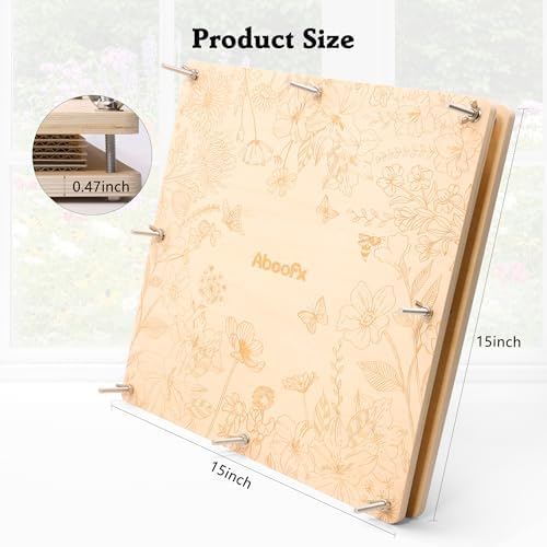 Aboofx Extra Large Flower Press Kit for Adults, 15"x 15" 6 Layers Wooden Flowers Pressing for DIY Easter Theme Pressed Flowers Art, Big Flower Preservation Kit for Frame Bookmark Resin Craft Projects - Image 7