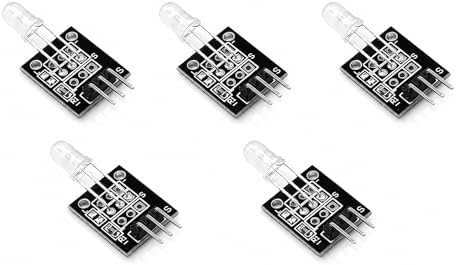 5 Pcs KY-011 5mm Two Color Red and Green LED Common Cathode Module Starter Kit 2-Color by Truloven