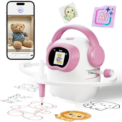 AI Drawing Robot for Kids, with APP, 10000+ Free AI-generated Images,Educational Learning Toys for Boys & Girls Ages 3-8 ,AI Enlightenment Painting Toy for Birthday Gift by Unknown