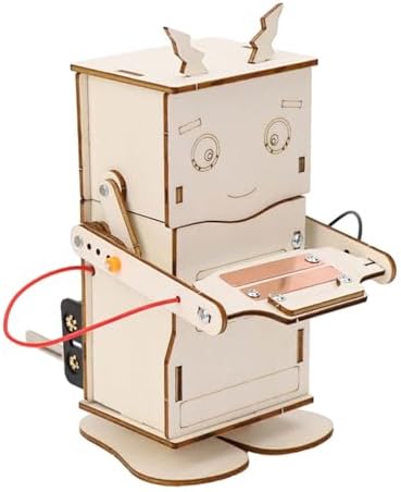 Wood Mechanical Building Toys Robot Piggy Bank Technology Small Production DIY by JISADER