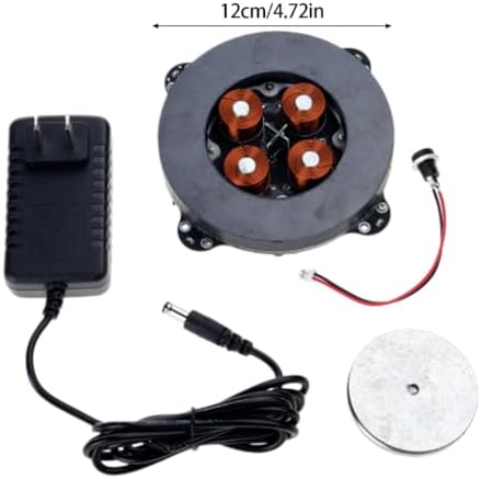 Magnetic Levitation Kit, Magnetic Levitation Display Stand, Floating Module with LED Lamp, Floating Rotating LED Tech Desk Ornament for Office, Studio, Home - Max Load Capacity 500g (500g) - Image 2
