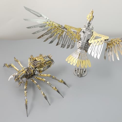 3D Metal Assembly Model Set Mechanical Spider Model Kit for Adults, 800pcs Brain Teaser STEM Kit for Kids, DIY Hobbies for Men Women - Creative DIY Gift for Adults & Teens (Golden) - Image 5