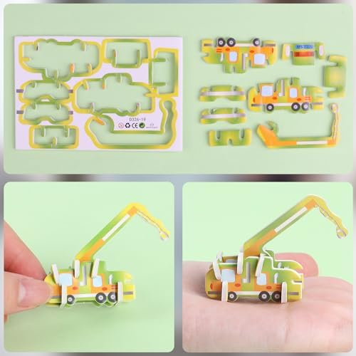 CCINEE 25 Pcs Educational 3D Cartoon Puzzles for Kids,3D Aircraft Learning Educational Paper Puzzle Game for DIY Crafts Gifts - Image 5
