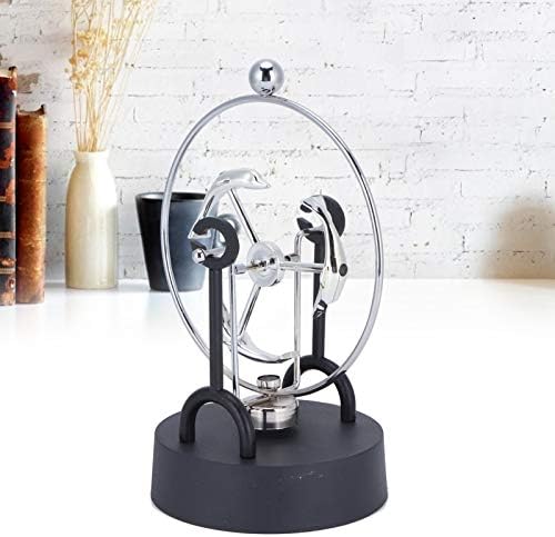 Jiawu Magnetic Levitation Perpetual Motion Desk Toy, Physical Science Decor for Office Home, USBBattery Powered Kinetic Sculpture, Durable Zinc Alloy Frame with Non-Slip ABS Base, - Image 5