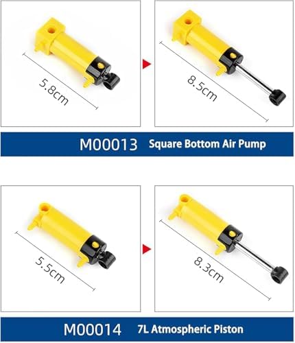 32Pcs 10-Kinds MOC Pneumatic Parts Bricks Set with Air Pump Push Rod Switch Piston Air Pipe, Building Blocks MOC-Spare-Parts Compatible with Lego Technic, Random Color of Air Pipe,For Adult 16+(32Pcs) - Image 5