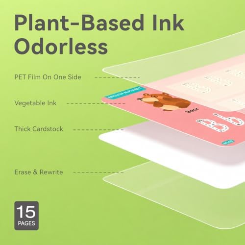Reusable Alphabet Tracing Book for Kids, 30 Pages ABC Writing Practice with Dry-Erase Markers, Montessori Travel Toy for Preschool Learning (Animals & Letters) - Image 3