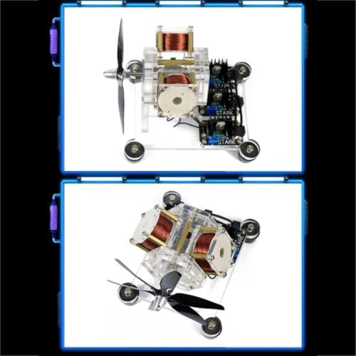 Hall Brushless Motor Model, Pseudo Perpetual Motion Motor, Transparent Design, Scientific Electromagnetic Motor Model Kit (3-Coil Fan Blade), for DIY Scientific Experiments - Image 7