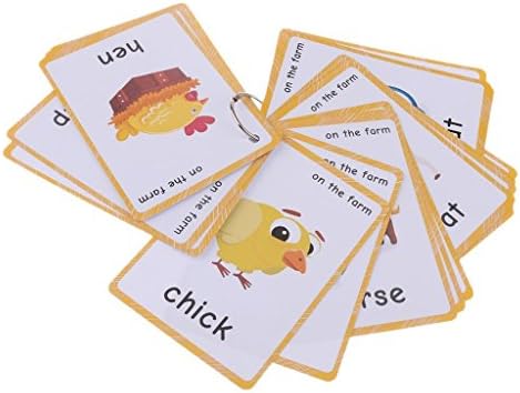 20 pcs Farm Animals Flashcards for Kids | Learning Cards & Montessori Pocket Cards for Pre-K Wall Stickers and Insect Themed Party, Online Classroom | Teacher/Autism Therapists Tools - Image 2