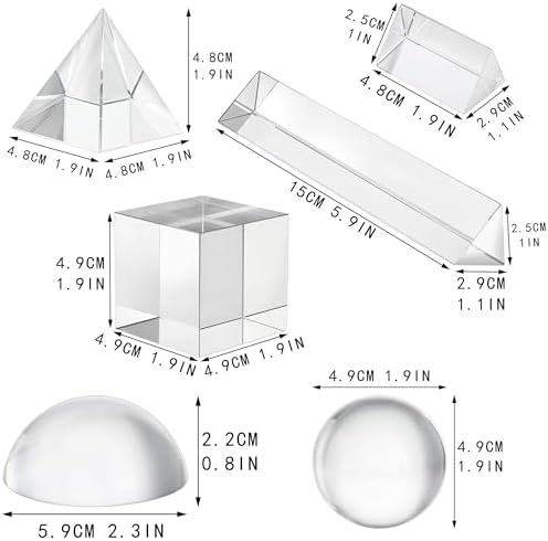 6 Pack K9 Optical Crystal Photography Prism Set for Creative Photography - Image 5