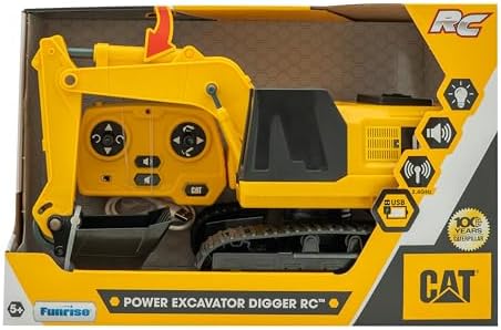 CAT Power Excavator Digger RC Construction for Kids 5+ | 2.4GHz Remote Control Truck Toy, Full-Function Dig, Scoop, Spin & Drive, Realistic Lights & Sounds, USB Rechargeable, Indoor/Outdoor - Image 2