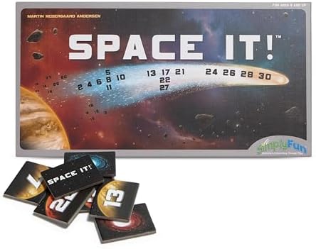 SimplyFun Space It! - Educational Kids’ Game - Math Game for Kids Focused on Skip Sequencing - 2-5 Players, Ages 8 & Up by SimplyFun
