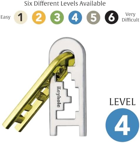 BePuzzled |Keyhole Hanayama Metal Brainteaser Puzzle Mensa Rated Level 4, for Ages 12 and Up - Image 3