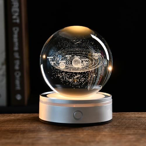 3D Solar System Crystal Ball Solar System Night Light Space Gifts - Image 3