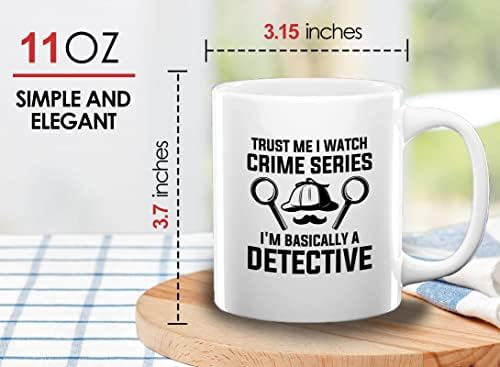 Detective Coffee Mug 11oz White - Trust Me I Watch - Private inverstigator Public investigator enigmatic person police training gift - Image 6