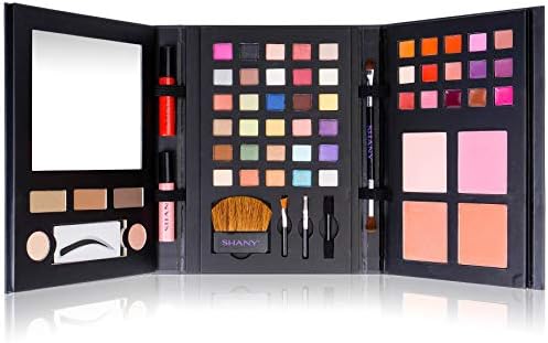 SHANY Luxe Book Makeup Set - All In One Travel Cosmetics Kit with 30 Eyeshadows, 15 Lip Colors, 5 Brushes, 4 Pressed Blushes, 3 Brow Colors, and Mirror - Image 7