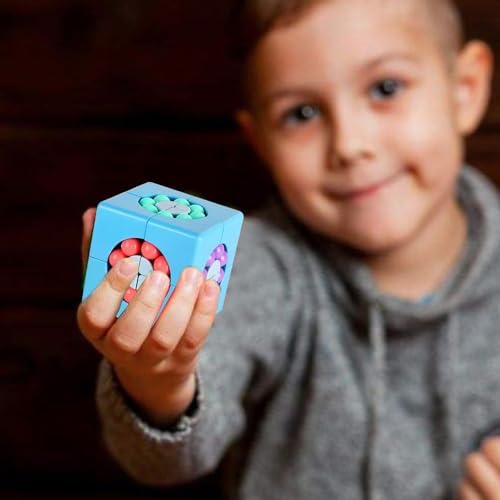 YUDANSI Magic Bean Cube Toy, Rotating Magic Bean Puzzle& Fidget Spinner 2-in-1, Rotating Magical Cube Fidgets Gift for Kids Boys Girls Age 3+, 5-7, 8-12, Brain Teaser Fingertip Toys for Teens Adults - Image 6