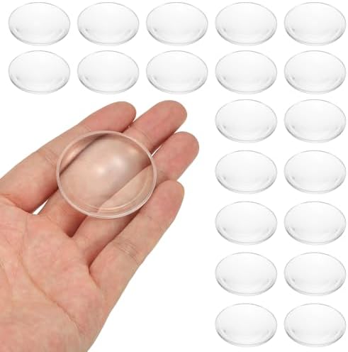 PATIKIL 20 Pack Biconvex Lens, 42mm Dia. 42mm Focal Length Aspheric Optical Lenses Magnifier Paperweight Acrylic Double Convex for DIY Office Desk Home Science Experiment Telescope by PATIKIL