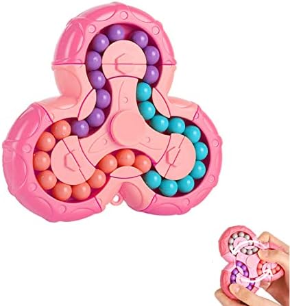 Stocking Stuffers Gift for Kids,YUDANSI Magic Bean Puzzle Toys, Rotating Fidgets Magical Cube Fingertip Toy, Gift for Boys Girls Age 3+, 5-7, 8-12, Brain Teaser Puzzle Toys for Teens Adults by YUDANSI