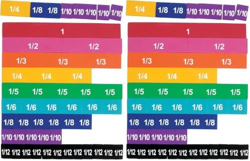Learning Resources Magnetic Rainbow Fraction Tiles (Pack of 2) by LearningResources