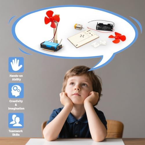6 STEM Science Kits for Kids Age 8-12, Classroom Electric Fan Circuit Kit - Image 6