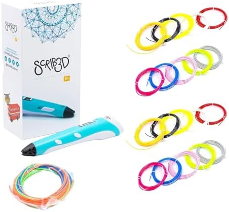 SCRIB3D P1 3D Pen - The Ultimate Creative Bundle with 230 Feet of Filament by SCRIB3D