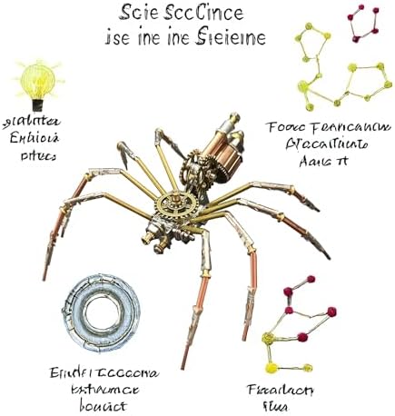 Mechanical Insect Bug Spider Sculpture, Metal Model Kits, Adult Hobby Kits for Men,Arts & Crafts,DIY Projects Metal Building Mens Birthday Gift, Fun (Mechanical Spider C) - Image 6