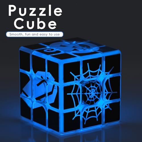 Halloween Glow in Dark Fluorescent Speed Cube 3x3 Luminous Magic Cube Puzzle Brain Teaser Game Toy - Image 3