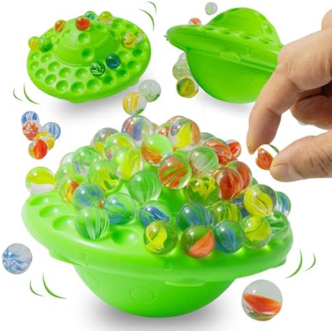 Wobble Marble Stacking Game for Kids, Marble Balance Board Game with 60 Glass Marbles & Storage Base,Fun Group Play for 1-4 Players,Birthday for Kids Ages 8-12Halloween gifts&Christmas gifts - Image 5