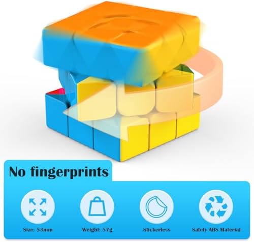 3x3 Speed Cube Stickerless with Stand & Tutorial Toy Gift for Boys 6-12 - Image 6