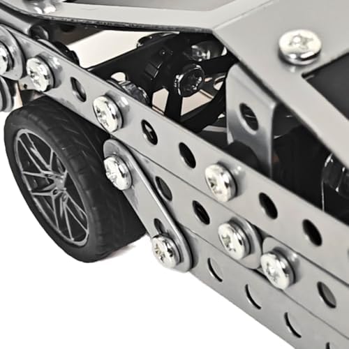 Metal Model Car Kit for Adults - DIY Stainless Steel Puzzle - 3D Mechanical Engineering Toy, Inspired Collectible, Stem Building Set for Kids, Teens & Men - Image 5