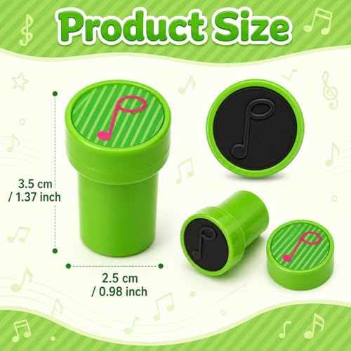 Cinrobiye 24 Pcs Music Stampers for Kids, Pre-Inked Musical Instrument Stampers, Music Party Favors, Birthday Party Supplies, Classroom Rewards, Goody Bag Fillers, Piñata Fillers - Image 2