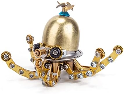 3D Steampunk Puzzle, Metal Octopus Jigsaw Puzzle Model DIY Assembly Building Kits Crafts Brain Teaser, Art Craft Home Deco Gifts for Teens Adult (100+PCS) - Image 7