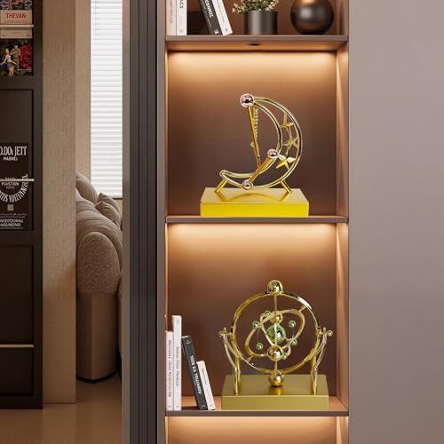 Celestial Orbit Perpetual Motion Pendulum, Magnetic Levitation Kinetic Sculpture for Office Desk, Educational Astronomy Display Art - Image 3