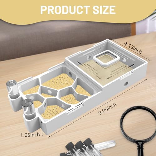 Nest Farm for Live Ants and Queen - Ant Farms with Yellow Sand Observation Transparent Ant Farm for Adults 3D Printed Nest Ant Workshop Castle Ant Garden Queen (Kit-A) - Image 2