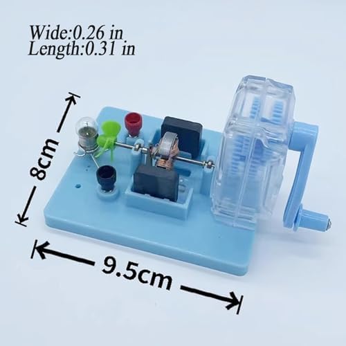 3PCS Hand Crank Generator Science Kit, DIY Physics Experiment Set with LED - Image 2