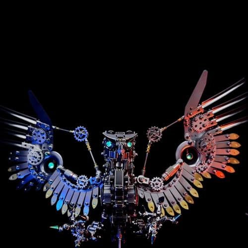3D Steampunk Mechanical Metal Puzzle Kit: DIYGyrfalcon Eagle Model - 3D Jigsaw Assembly Kit, Handmade Craft Collection for Adults, Teens, Boys, and Girls(1800+Piece) - Image 2
