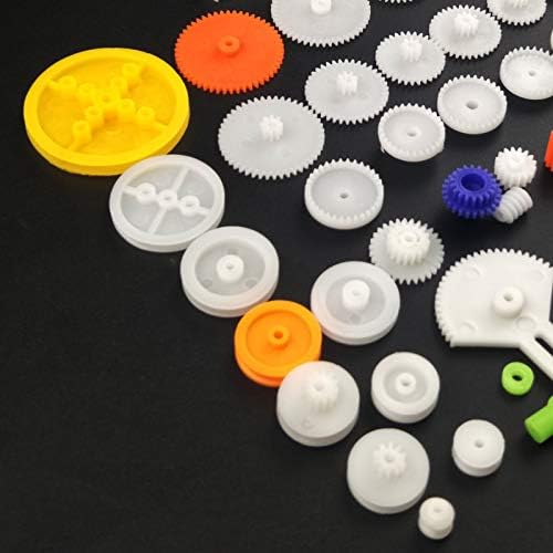 EUDAX 82 pcs Plastic Gear Package Kit - DIY Gear Assortment Accessories Set for Toy Motor Car Robot Various Axle Belt Bushings - Image 5
