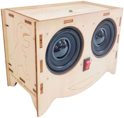Craft Kit Speaker Circuits - Speaker Electronic Engineering Toys,Build Speaker Kit,DIY Bluetooth Speaker Build Personalized Wood Case Speaker Set,Learning STEM Gifts for Teens (childlike cartoon) by Unknown