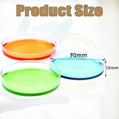 50 Pack 90 x 15mm Plastic Petri Dishes with Lids - Image 2
