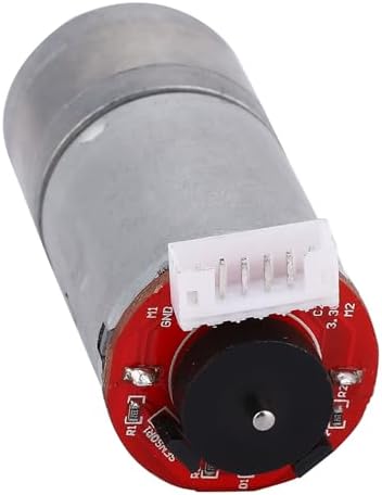 DIY Encoder Gear Motor with Mounting Bracket 65mm Wheel Kit, JGA25-371 Metal Gears DC12V for Smart Car Robot Printer Machinery Equipment (Speed ​​100) - Image 3