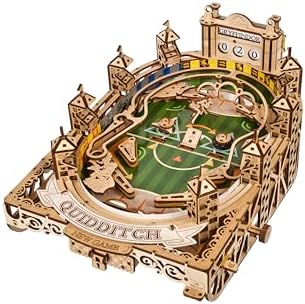 UGEARS Harry Potter Quidditch Pinball Machine - 3D Wooden Puzzles for Adults to Build, Mechanical Wooden Model Kits, Wood Brain Teaser Puzzles, Harry Potter 3D Puzzle Pinball Game for Christmas by UGEARS-ModelingJoy