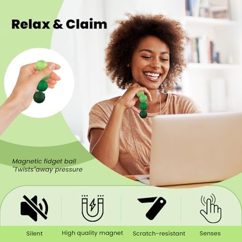 4PC Silicone Magnetic Balls Fidget Toys Stress Balls for Adults,Teens,Women - Image 2